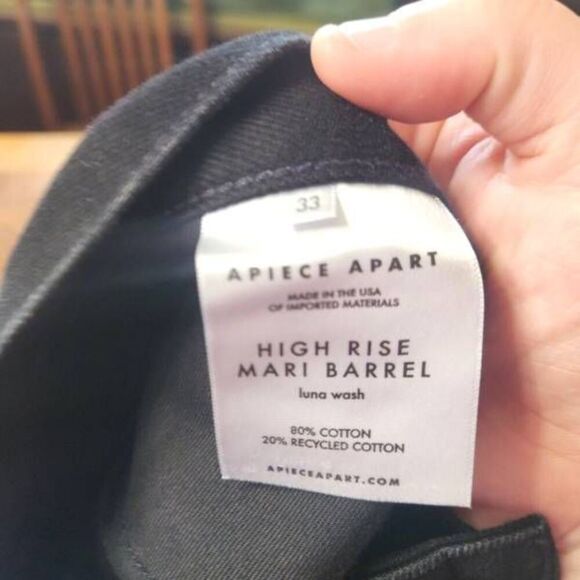 Apiece Apart Rise Mari Barrel Jean Luna Wash sz 33 - Picture 4 of 5